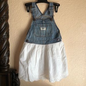 ❌SOLD❌ Osh Kosh Blue Denim & White Eyelet Jumper